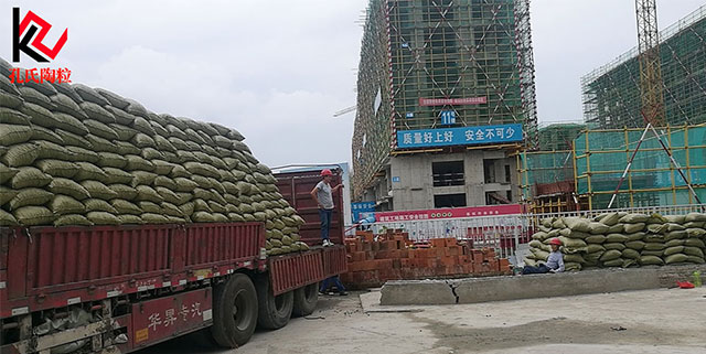 天津滨海新区工地车库顶板回填陶粒